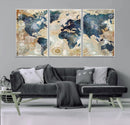 World Map Canvas Print – Framed Wall Art for Couples, by MyGreatCanvas | Canvas Wall Art Prints | Photo Prints & Wall Decor