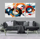 Abstract Wall Art, Rings Wall Art Canvas Print