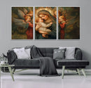 Mary Jesus Canvas Wall Art Print - Madonna and Child with