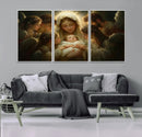 Mary Jesus Canvas Wall Art Print - Madonna and Child with