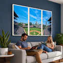 Wrigley Field Chicago Cubs Panoramic Art Multi-Piece Canvas