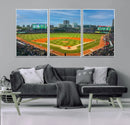 Wrigley Field Chicago Cubs Panoramic Canvas Print –