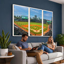 Wrigley Field Chicago Cubs Panoramic Canvas Print –