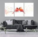 Cardinal Bird Canvas Wall Art - Male and Female Cardinal by MyGreatCanvas | Canvas Wall Art Prints | Photo Prints & Wall Decor
