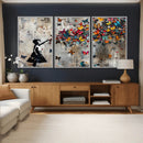 Banksy Butterfly Girl Wall Art – Modern Graffiti Canvas