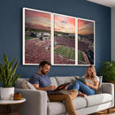 Indiana Memorial Stadium Wall Art Canvas Print, Framed