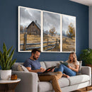 Rustic Autumn Farmhouse Wall Art Canvas Print – Serene