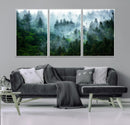 Misty Forest Wall Art Canvas Print – Framed Foggy Mountain by MyGreatCanvas | Canvas Wall Art Prints | Photo Prints & Wall Decor