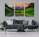 Wall Art Canvas Print – Sunset Glow Mountain Canvas, Peaks by MyGreatCanvas | Canvas Wall Art Prints | Photo Prints & Wall Decor