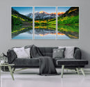 Majestic Snow-Capped Peaks Wall Art Canvas Print, Vibrant by MyGreatCanvas | Canvas Wall Art Prints | Photo Prints & Wall Decor