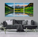 Maroon Bells Lake Wall Art Canvas Print – Framed Majestic