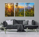 Forest Sunset Wall Art Canvas Print, Glowing Evening Light by MyGreatCanvas | Canvas Wall Art Prints | Photo Prints & Wall Decor