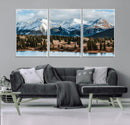 Grand Teton Park Wall Art Canvas Print – Framed Alpine Lake