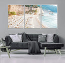 Beach Wall Art Canvas Print – Framed Coastal Seascape Summer