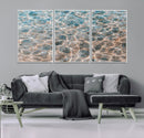 Clear Water Wall Art Canvas Print – Framed Sunlit Ocean