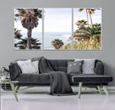 Coastal Palm Trees Wall Art Canvas Print – Framed Ocean