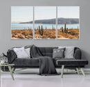 Desert Lake Wall Art – Framed Cactus Mountain Canvas by MyGreatCanvas | Canvas Wall Art Prints | Photo Prints & Wall Decor