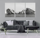 Coastal Wall Art – Framed Black White Ocean Canvas Artwork, by MyGreatCanvas | Canvas Wall Art Prints | Photo Prints & Wall Decor