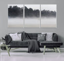 Surfer Fog Wall Art Canvas Print – Framed Foggy Beach Scene by MyGreatCanvas | Canvas Wall Art Prints | Photo Prints & Wall Decor