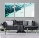 Minimal Beach Wall Art – Framed Ocean Swimming Canvas by MyGreatCanvas | Canvas Wall Art Prints | Photo Prints & Wall Decor
