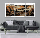 Modern Japanese Wall Art Canvas Print – Framed Abstract
