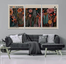 Modern Japanese Wall Art Canvas Print – Framed Abstract