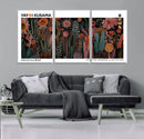 Modern Japanese Wall Art Canvas Print – Framed Abstract