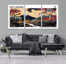 Modern Mount Fuji Wall Art Canvas Print – Framed Abstract