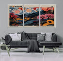 Modern Japanese Wall Art Canvas Print – Framed Contemporary