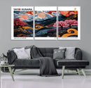 Modern Japanese Wall Art Canvas Print – Framed Abstract