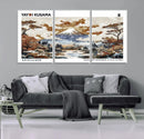 Modern Japanese Wall Art Canvas Print – Framed Abstract
