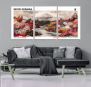 Modern Japanese Wall Art Canvas Print – Framed Abstract
