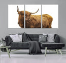 Highland Cow Wall Art Canvas Print – Framed Farmhouse Rustic by MyGreatCanvas | Canvas Wall Art Prints | Photo Prints & Wall Decor