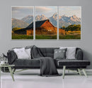Rustic Barn Wall Art Canvas Print – Framed Grand Teton Park