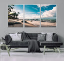 Tropical Beach Wall Art Canvas Print – Framed Ocean Waves