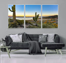 Saguaro Cactus Wall Art Canvas Print – Framed Desert Sunset by MyGreatCanvas | Canvas Wall Art Prints | Photo Prints & Wall Decor