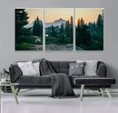 Mountain Wall Art Canvas Print – Framed Forest Serenity