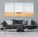 Bison Grassland Wall Art – Framed Minimal Nature Canvas by MyGreatCanvas | Canvas Wall Art Prints | Photo Prints & Wall Decor