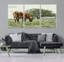 Texas Longhorn Wall Art Canvas Print – Rustic Western Ranch by MyGreatCanvas | Canvas Wall Art Prints | Photo Prints & Wall Decor