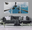 Tropical Palm Trees Wall Art Canvas Print – Framed