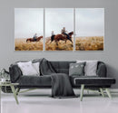 Western Cowboys Wall Art Canvas Print – Rustic Prairie