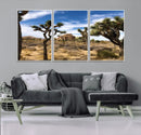 Joshua Tree Desert Wall Art Canvas Print – Framed