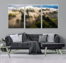 Tranquil Forest Scene Wall Art Canvas Print – Framed Moody
