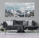 Snowy Peaks Wall Art Canvas Print – Alpine Wilderness