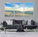 Minimalist Seaside Wall Art Canvas Print – Morning Glow