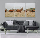 Rustic Deer Wall Art Canvas Print – Autumn Forest Woodland
