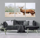 Rustic Deer Wall Art Canvas Print – Forest Woodland Stag