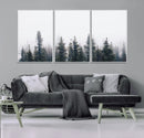 Foggy Forest Wall Art Canvas Print – Framed Misty Pines