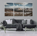 Mountain Landscape Wall Art Canvas Print – Framed Snowy