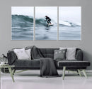 Surfer on Wave Wall Art Canvas Print – Framed Ocean by MyGreatCanvas | Canvas Wall Art Prints | Photo Prints & Wall Decor